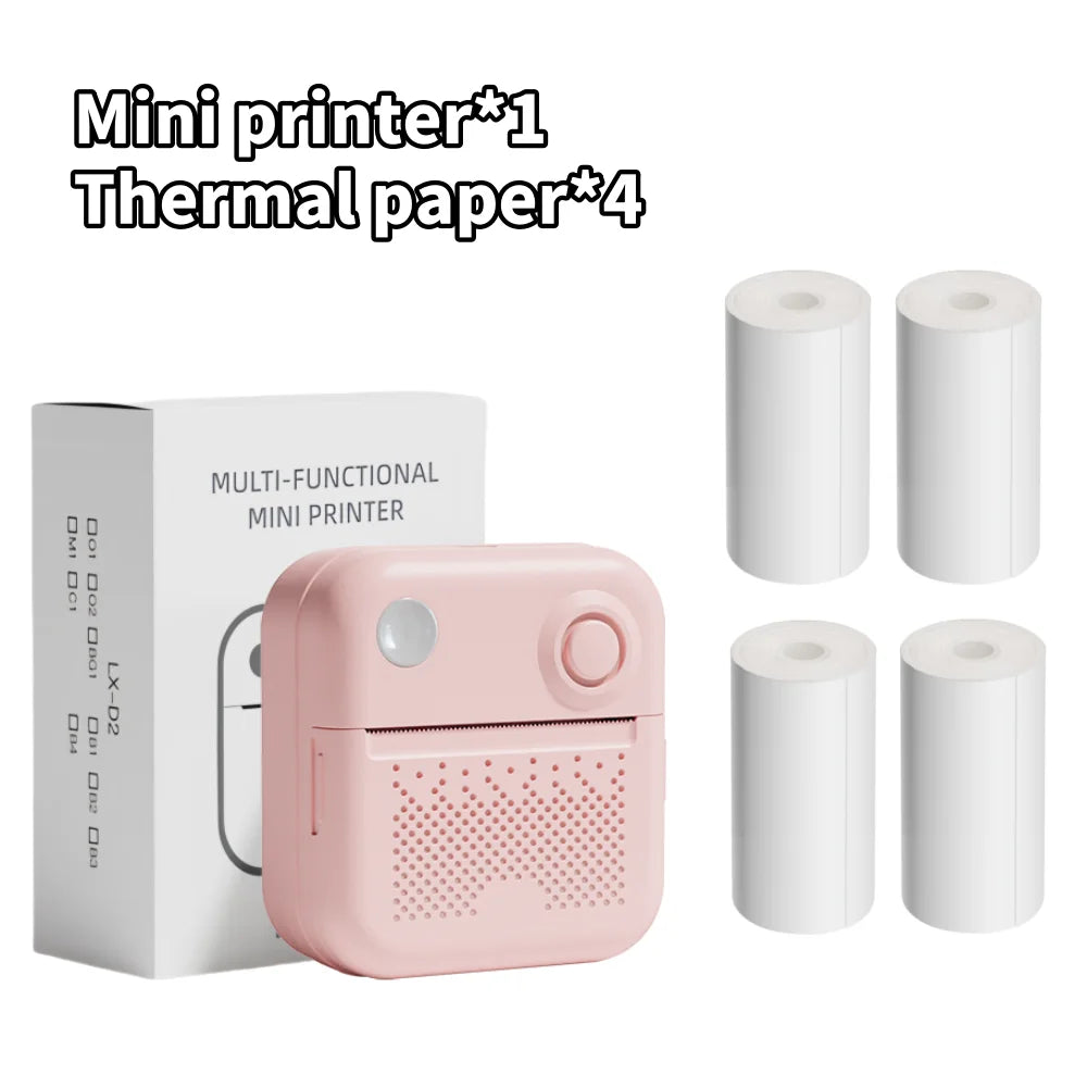 D3 Mini Portable Thermal Printer – Bluetooth Label Maker with Sticker Paper for Photo