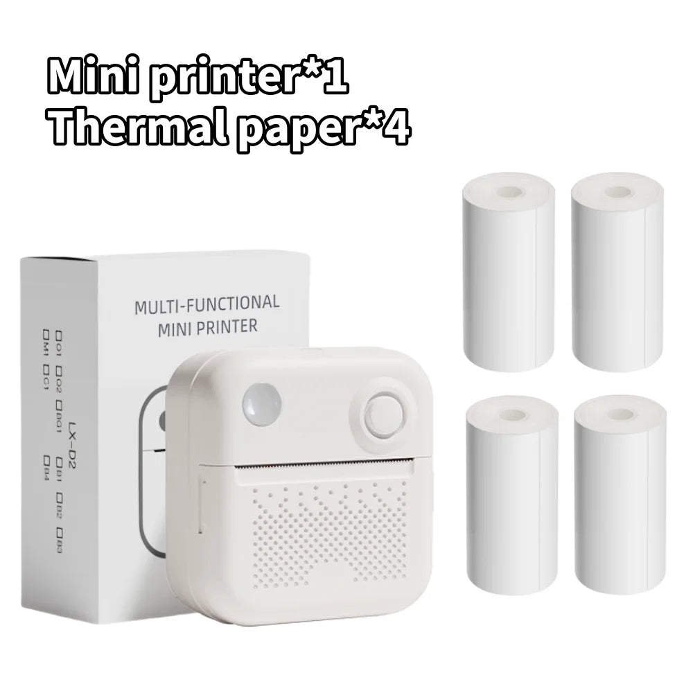 D3 Mini Portable Thermal Printer – Bluetooth Label Maker with Sticker Paper for Photo