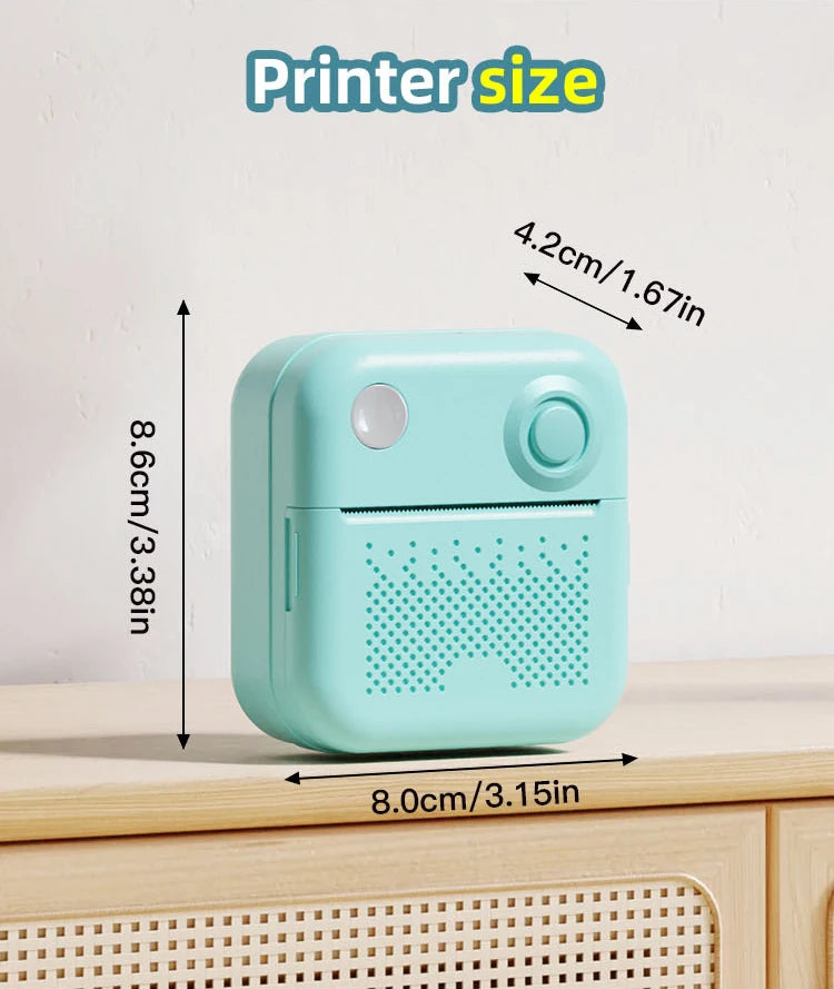D3 Mini Portable Thermal Printer – Bluetooth Label Maker with Sticker Paper for Photo
