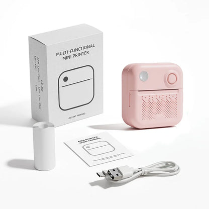 D3 Mini Portable Thermal Printer – Bluetooth Label Maker with Sticker Paper for Photo