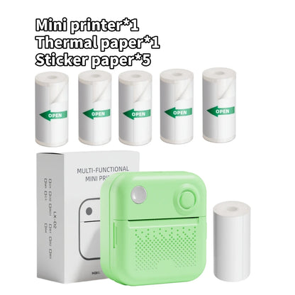 D3 Mini Portable Thermal Printer – Bluetooth Label Maker with Sticker Paper for Photo