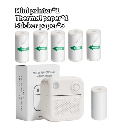 D3 Mini Portable Thermal Printer – Bluetooth Label Maker with Sticker Paper for Photo