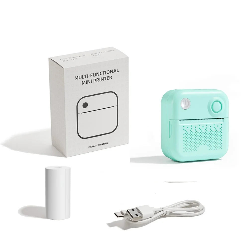 D3 Mini Portable Thermal Printer – Bluetooth Label Maker with Sticker Paper for Photo