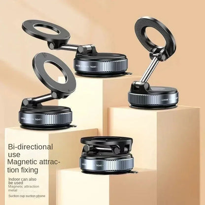Foldable Car Phone Holder – Magnetic, Rotates All Phones