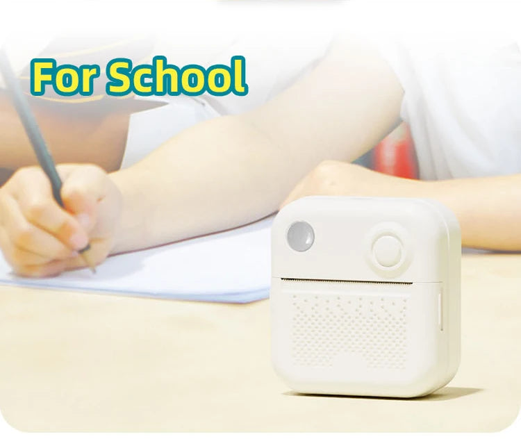 D3 Mini Portable Thermal Printer – Bluetooth Label Maker with Sticker Paper for Photo