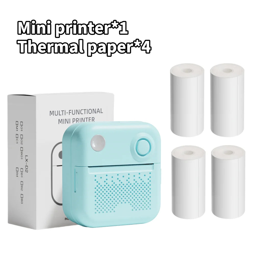D3 Mini Portable Thermal Printer – Bluetooth Label Maker with Sticker Paper for Photo