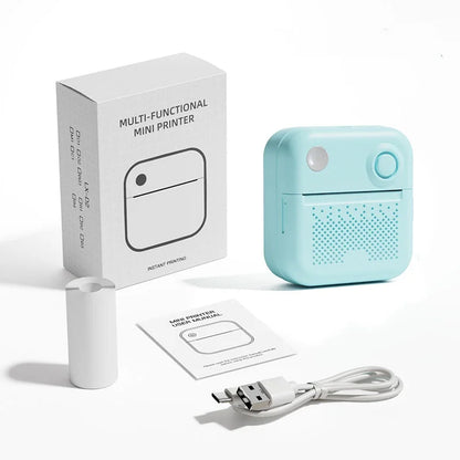 D3 Mini Portable Thermal Printer – Bluetooth Label Maker with Sticker Paper for Photo