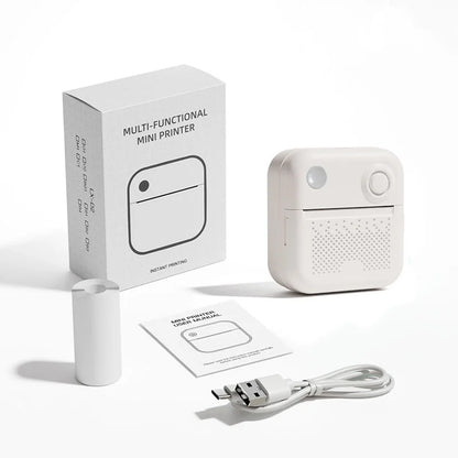 D3 Mini Portable Thermal Printer – Bluetooth Label Maker with Sticker Paper for Photo