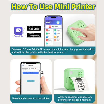 D3 Mini Portable Thermal Printer – Bluetooth Label Maker with Sticker Paper for Photo