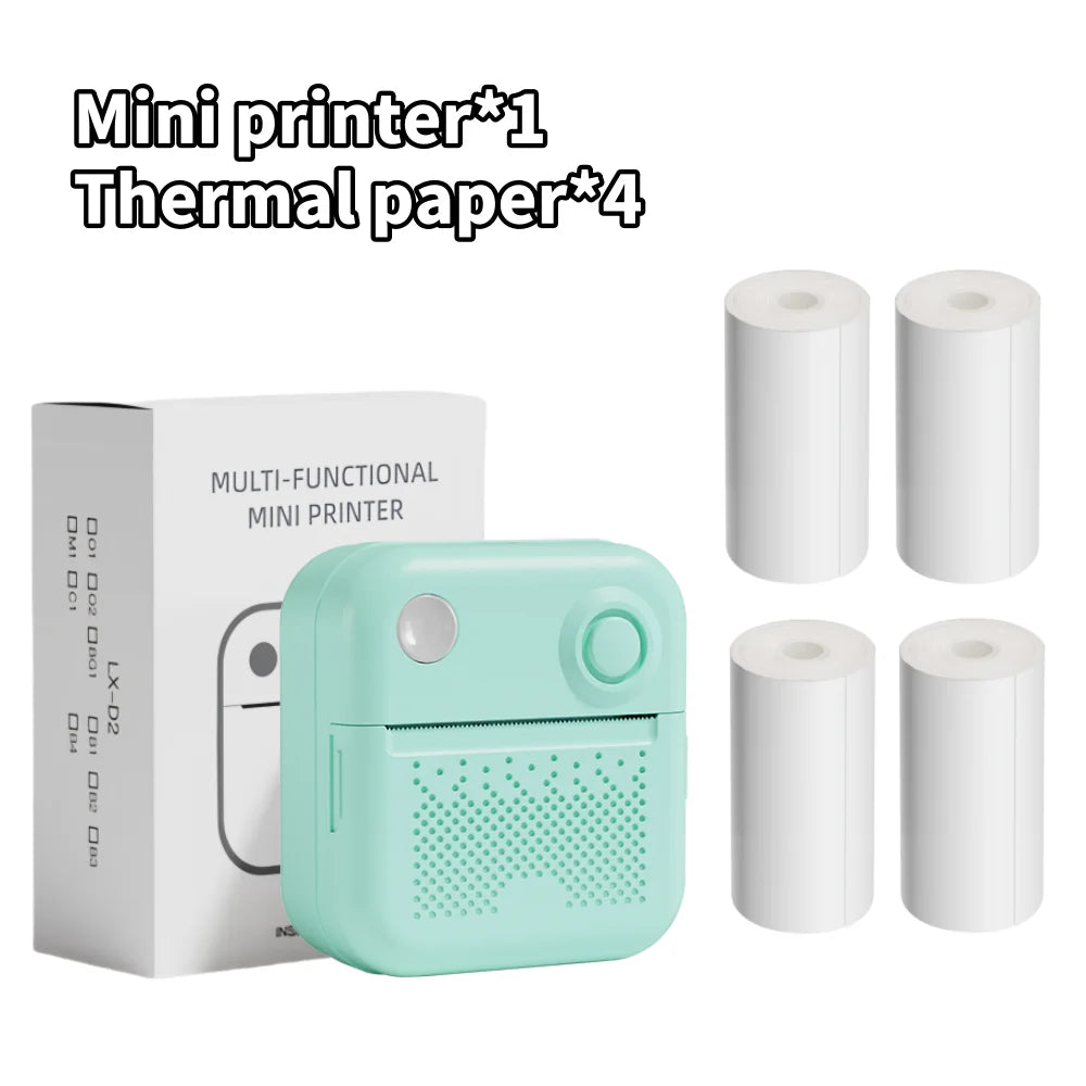 D3 Mini Portable Thermal Printer – Bluetooth Label Maker with Sticker Paper for Photo